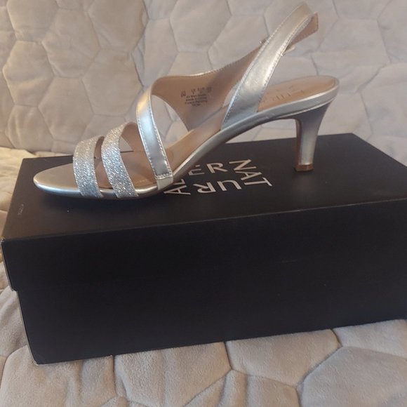 Slingback Silver Dress Sandal - Picture 2 of 3